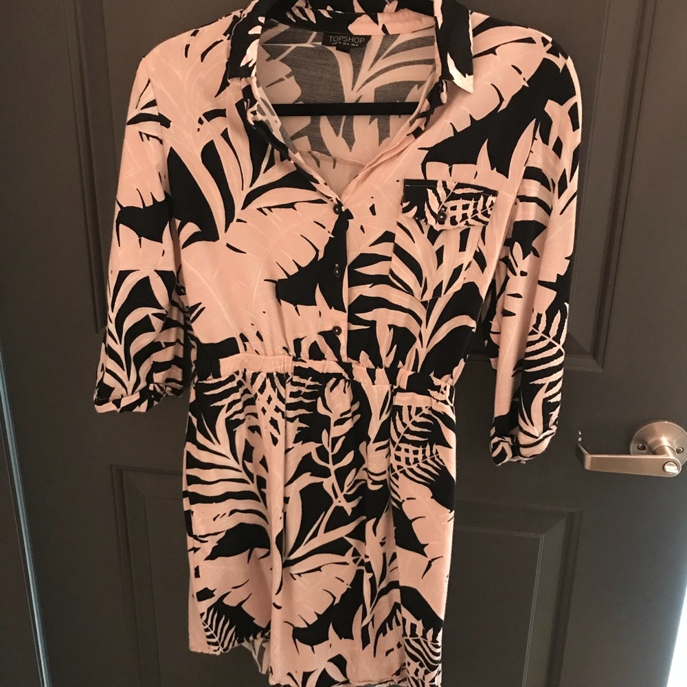 Topshop Floral Print Dress